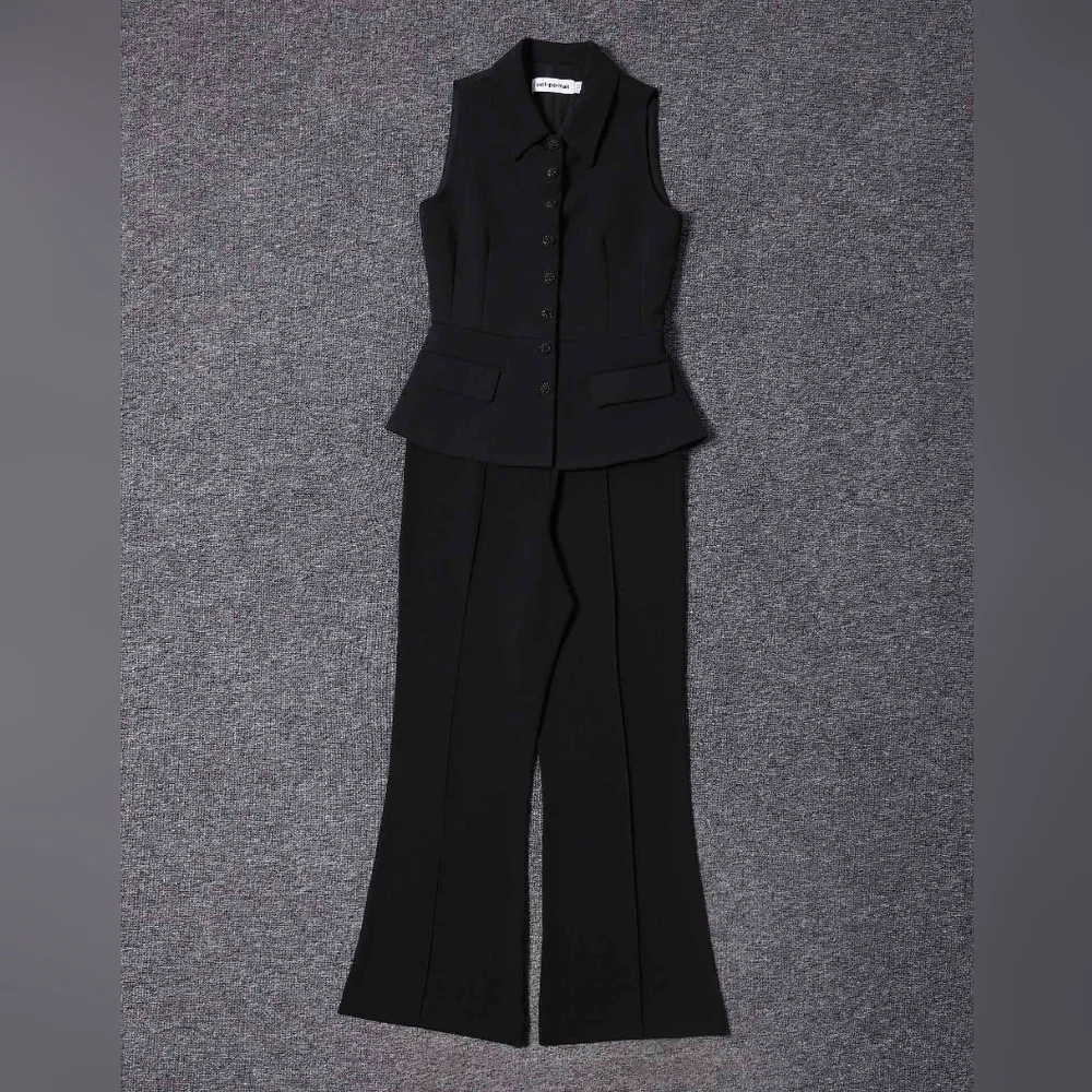 Self-Portrait Tailored Jumpsuit in Black - Picture 7 of 13